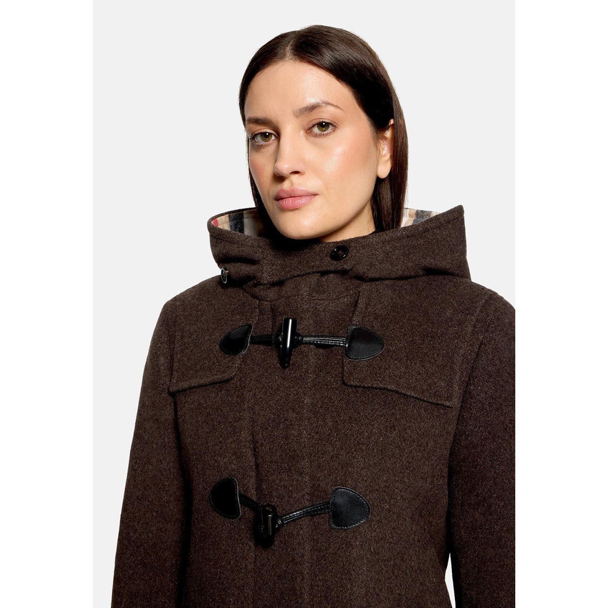 Duffle-coat à capuche marron, GIL BRET
