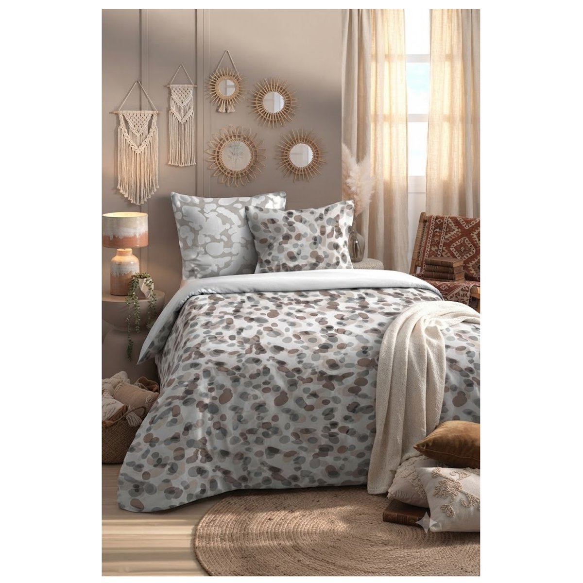 Parure de lit Collection Lago beige, EDEN