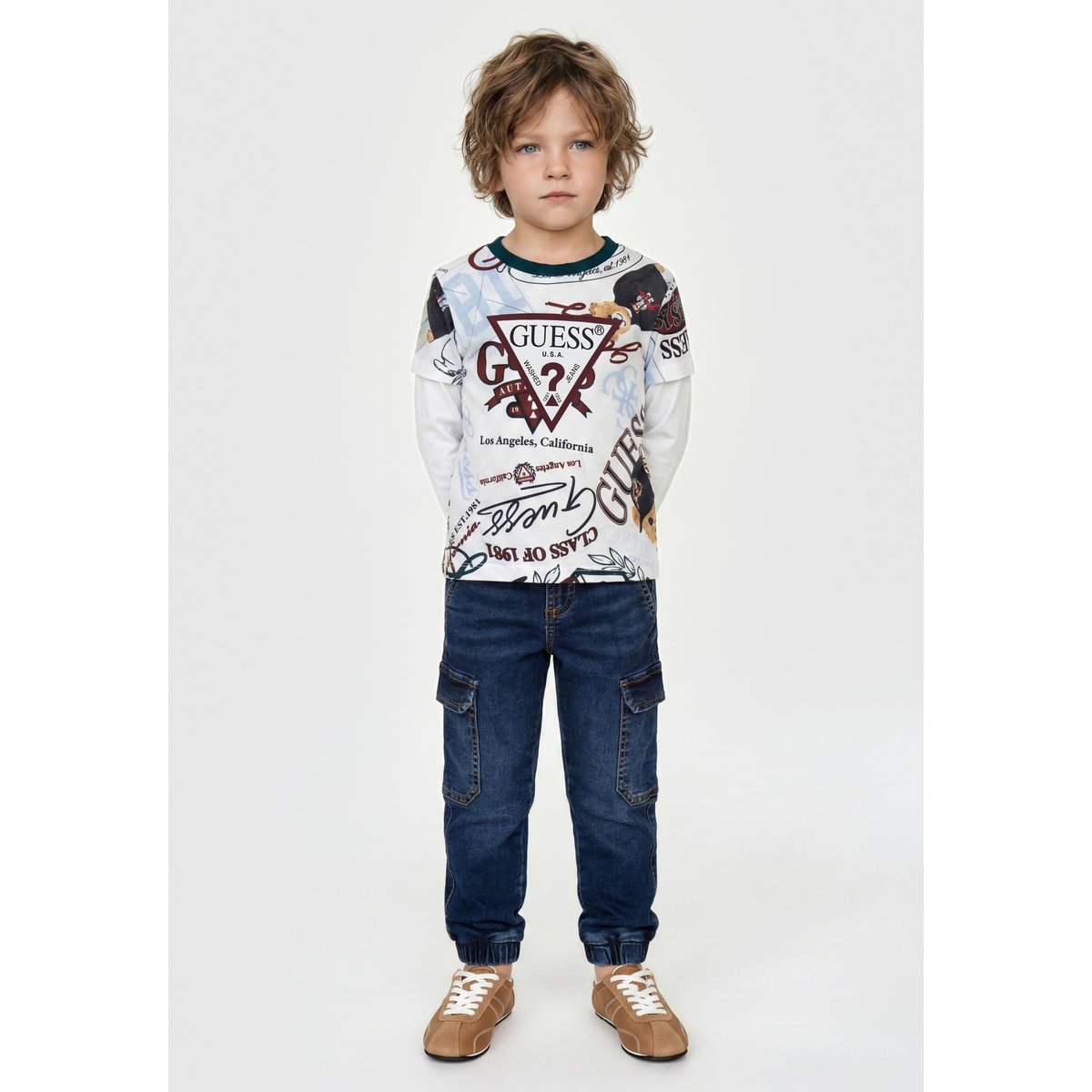T-Shirt Imprimé fantaisie multicolore, GUESS KIDS
