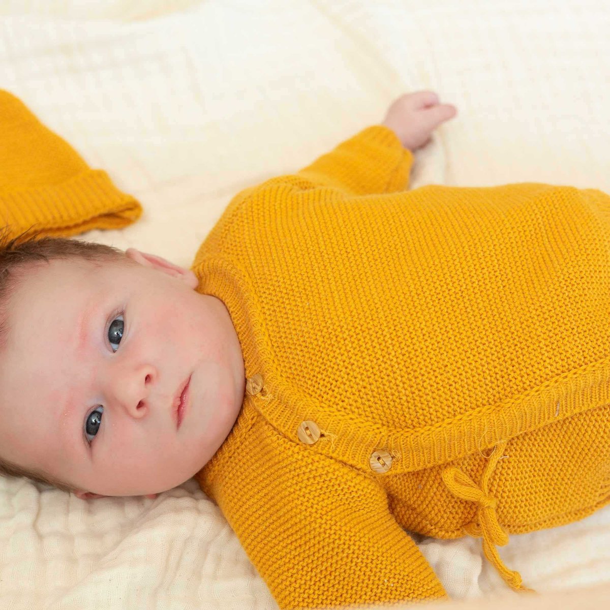 Kit naissance bébé en maille #edbe00, TROIS KILOS SEPT