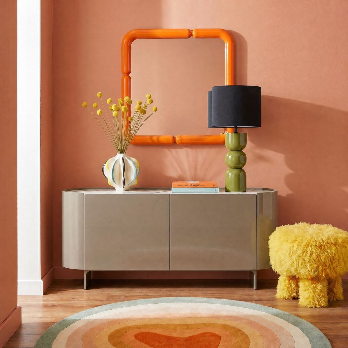 Buffet plateau en marbre, ELIANO vert, KARE DESIGN