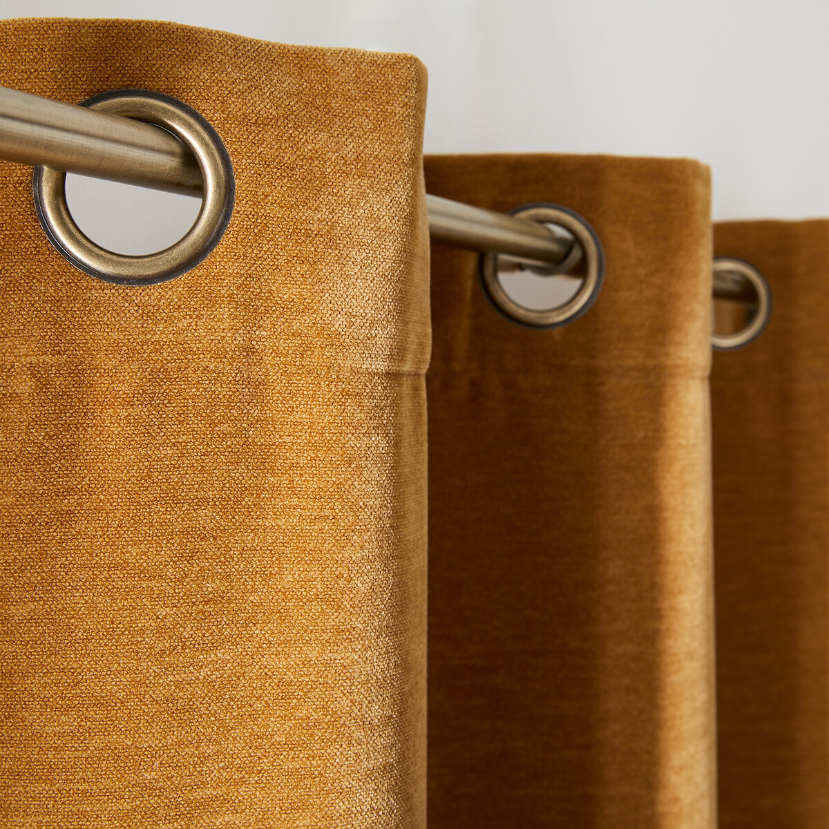 Rideau chenille aspect velours oeillets, Calda bronze, LA REDOUTE INTERIEURS