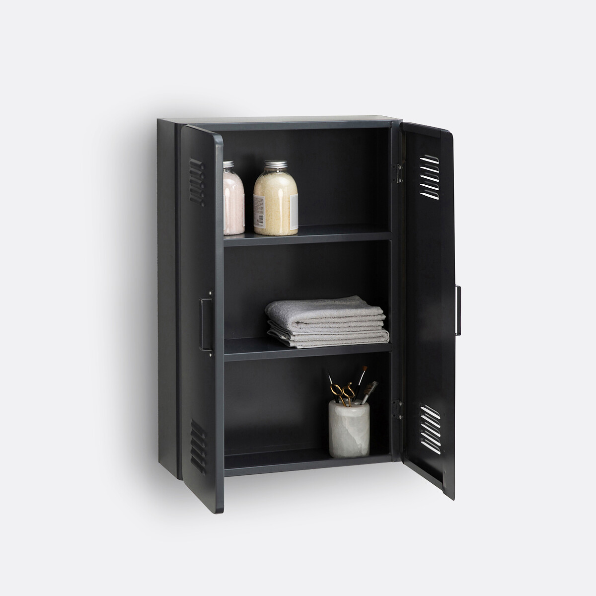 Armoire de salle de bain, Hiba gris anthracite, LA REDOUTE INTERIEURS