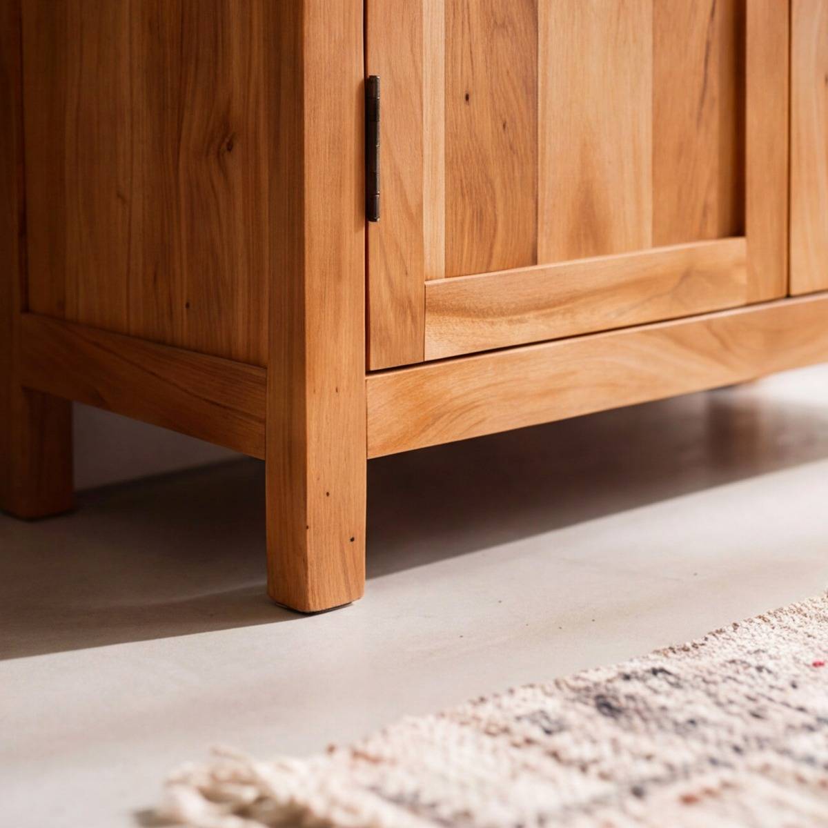 Vitrine en bois d'acacia  AURINA bois clair, MADE IN MEUBLES 