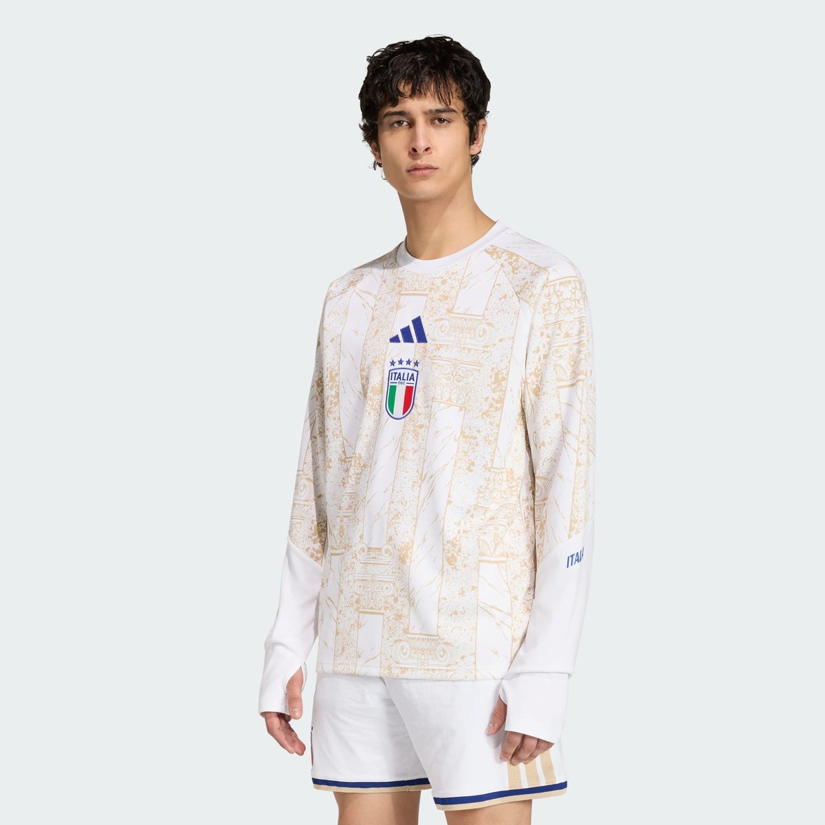 Haut D’échauffement Pré-Match Domicile Italie 26 Haut D’échauffement Pré-Match Domicile Italie 26 white / hazy beige, adidas Performance