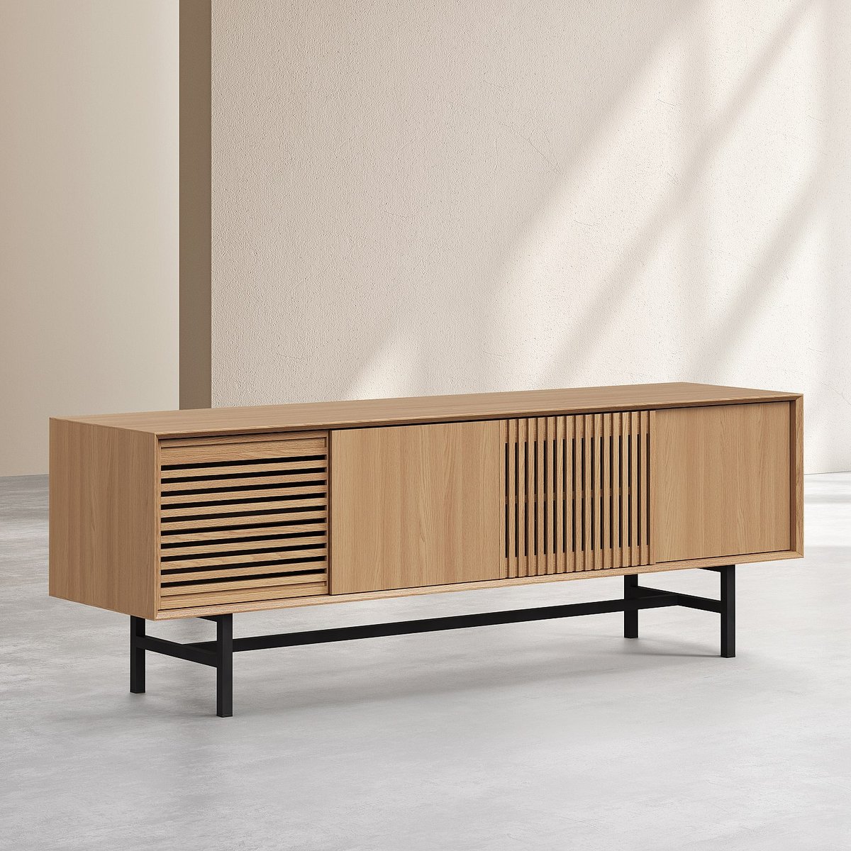 Banc TV chêne ELYA naturel clair, HABITAT