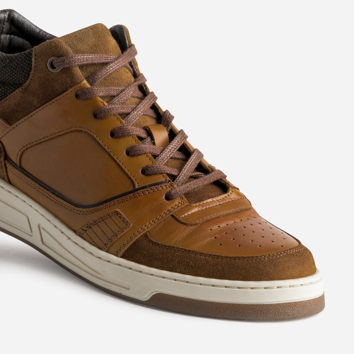 Basket en cuir PALOUP cognac, ERAM