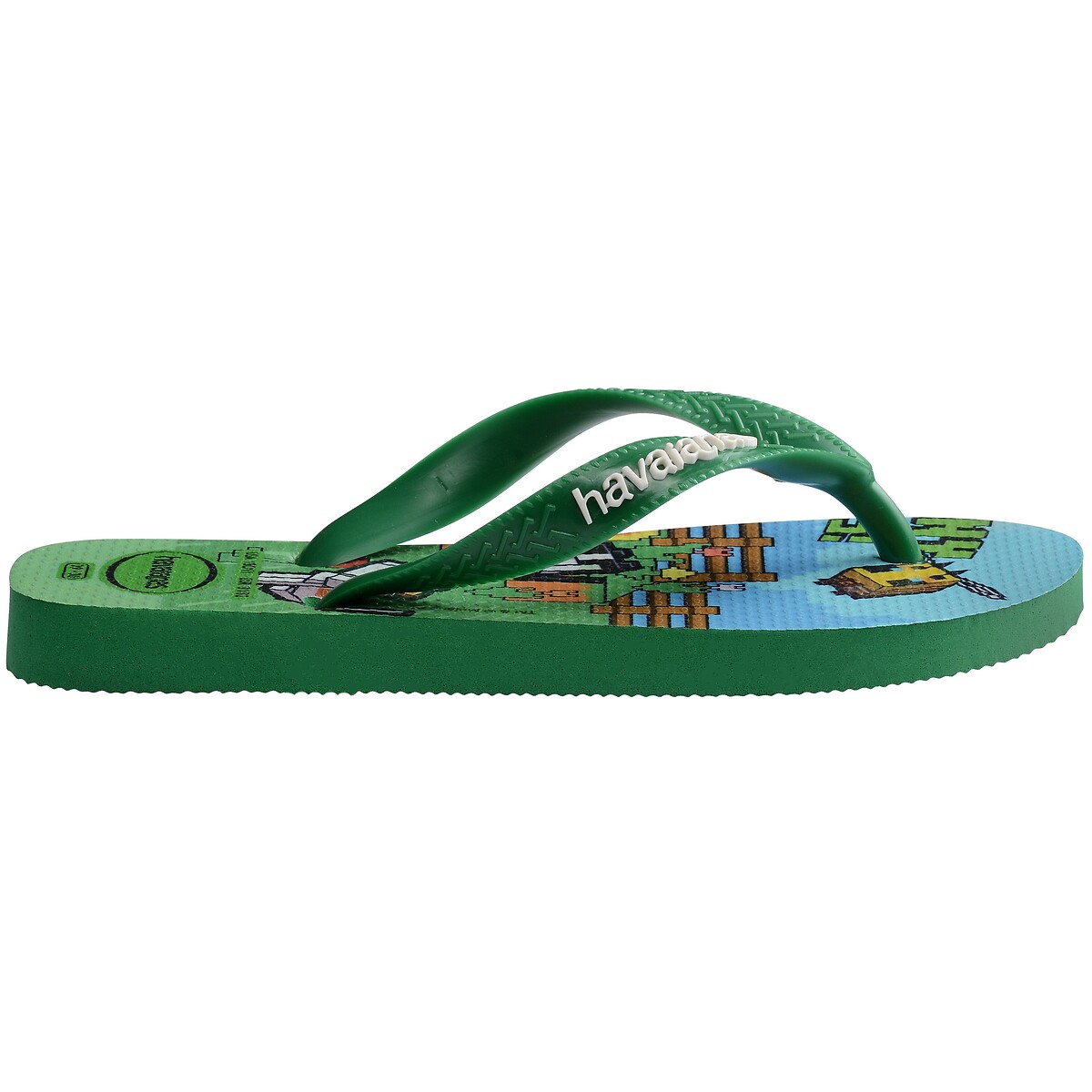 Kids Hav Minecraft Flip Flops green, HAVAIANAS