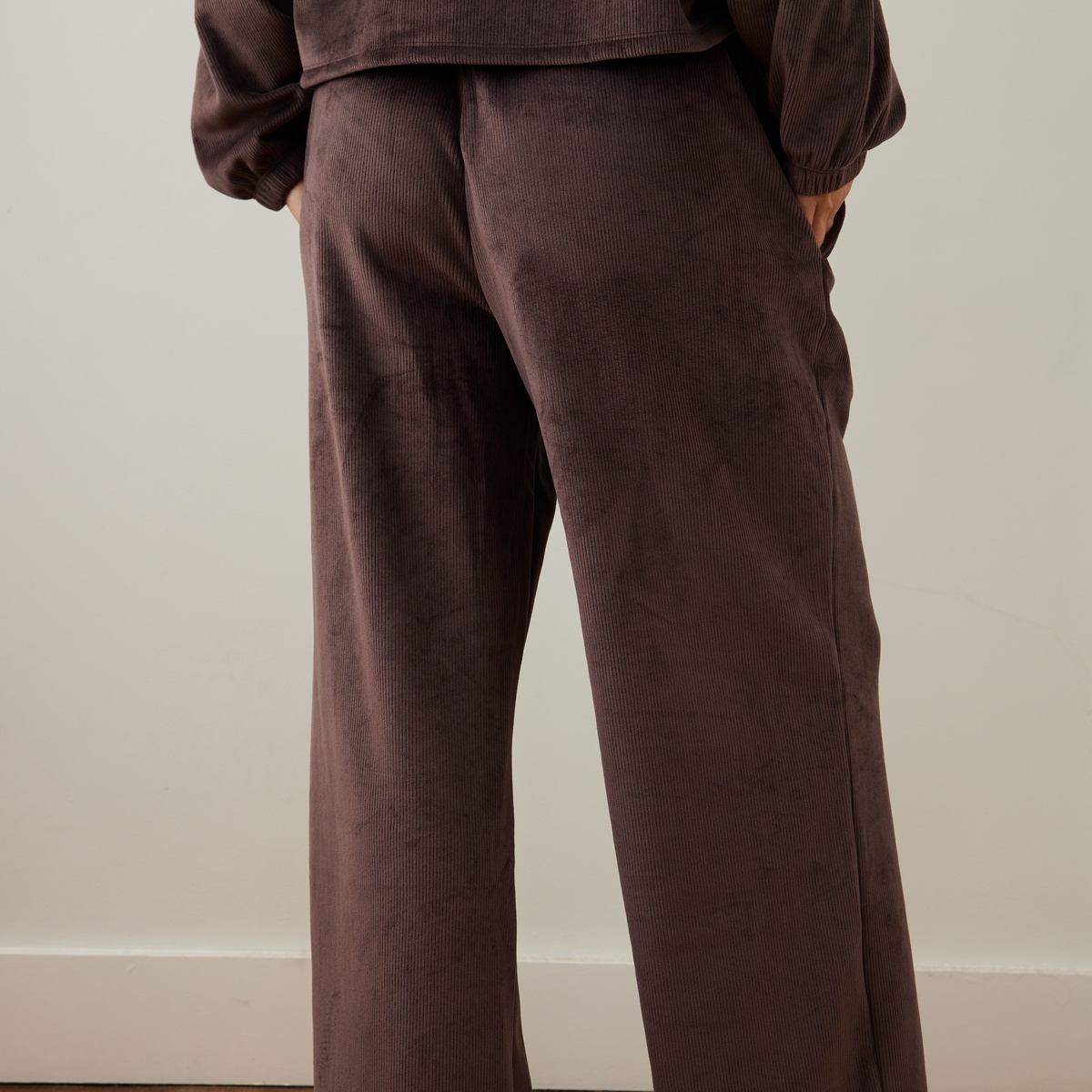 Pantalon en velours côtelé Louise bordeaux, VARIANCE