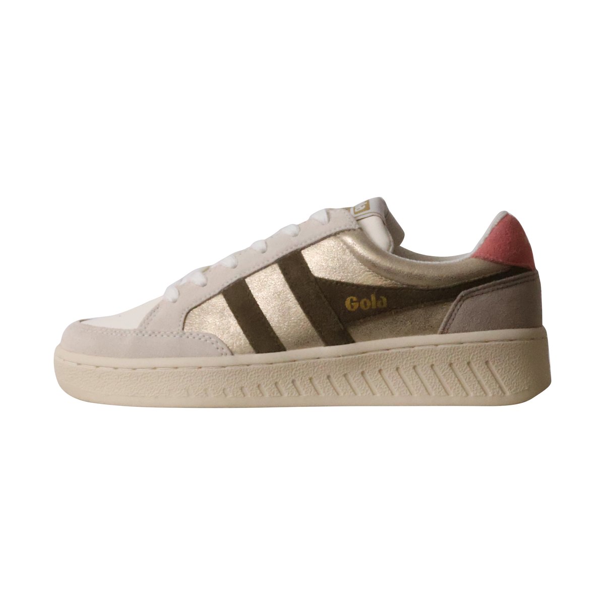 Baskets Superslam Blaze or/kaki/rose corail, GOLA
