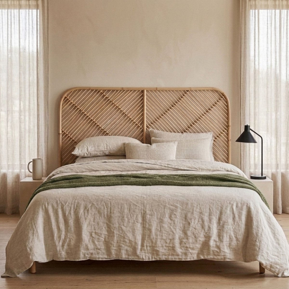 Tête de lit en rotin 168 cm- KAYAN naturel, DRAWER