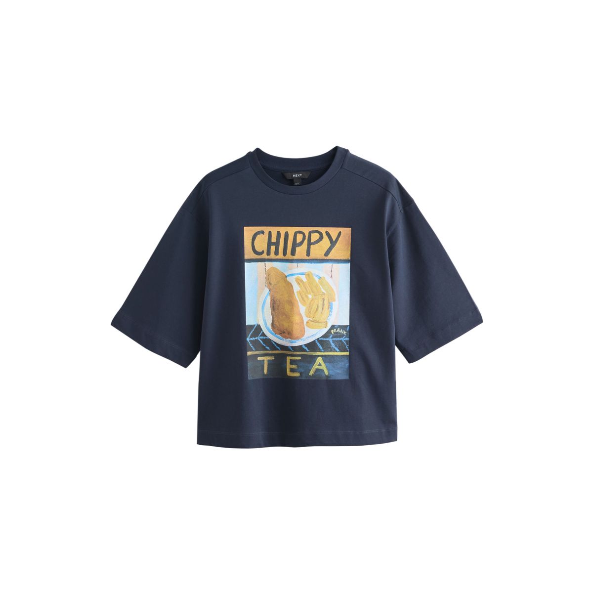 T-shirt chippy tea frankie thorpe licence bleu marine, NEXT