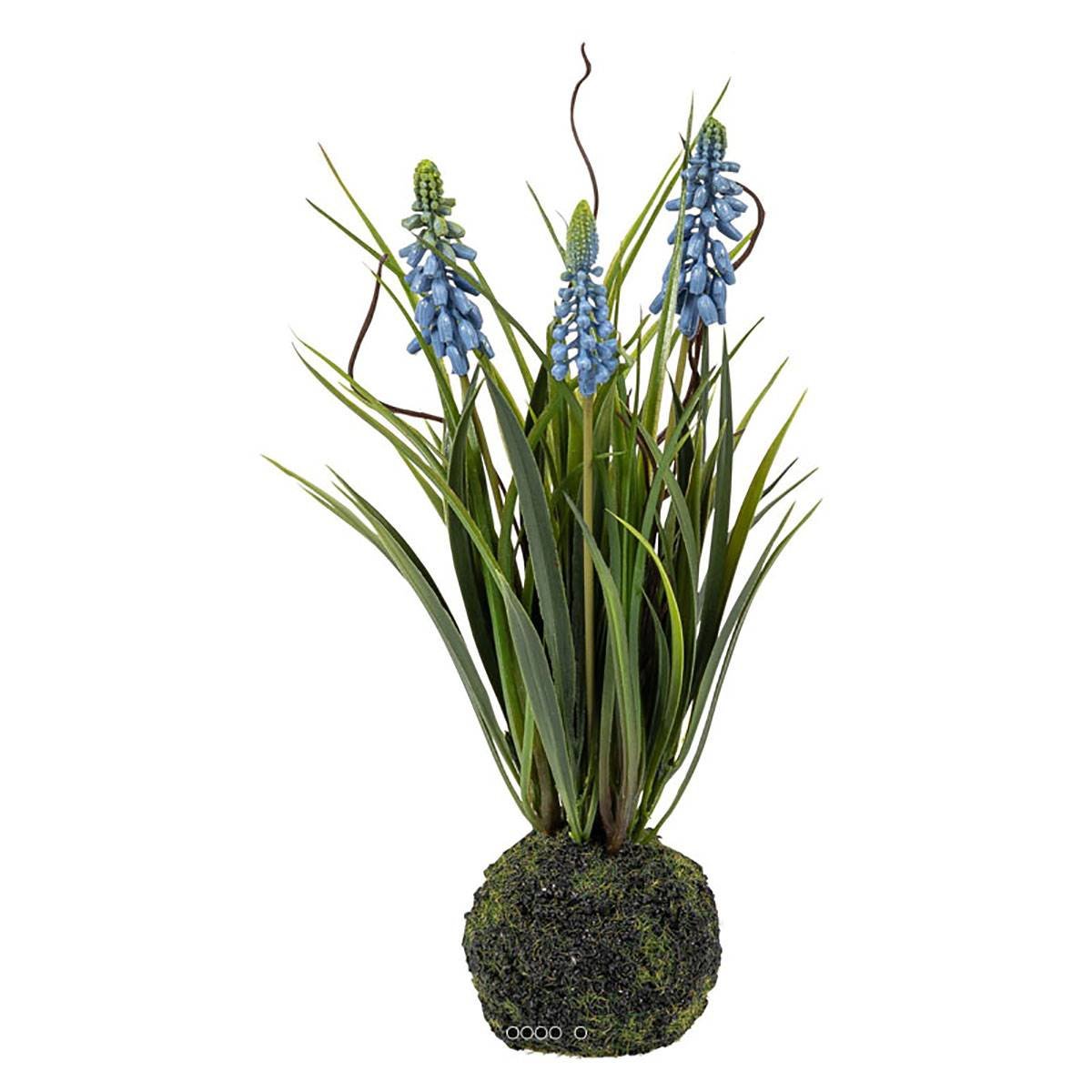 Muscaris artificiels 3 têtes sur boule bleu royal 250, ARTIFICIELLES