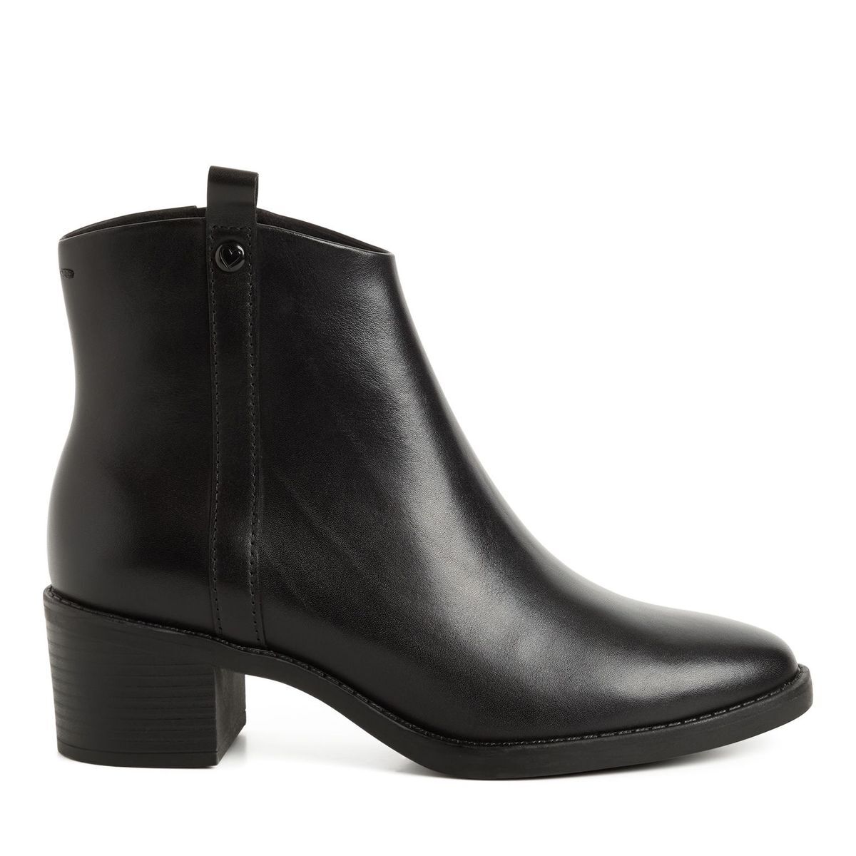 Bottine en cuir noir, MARCO TOZZI