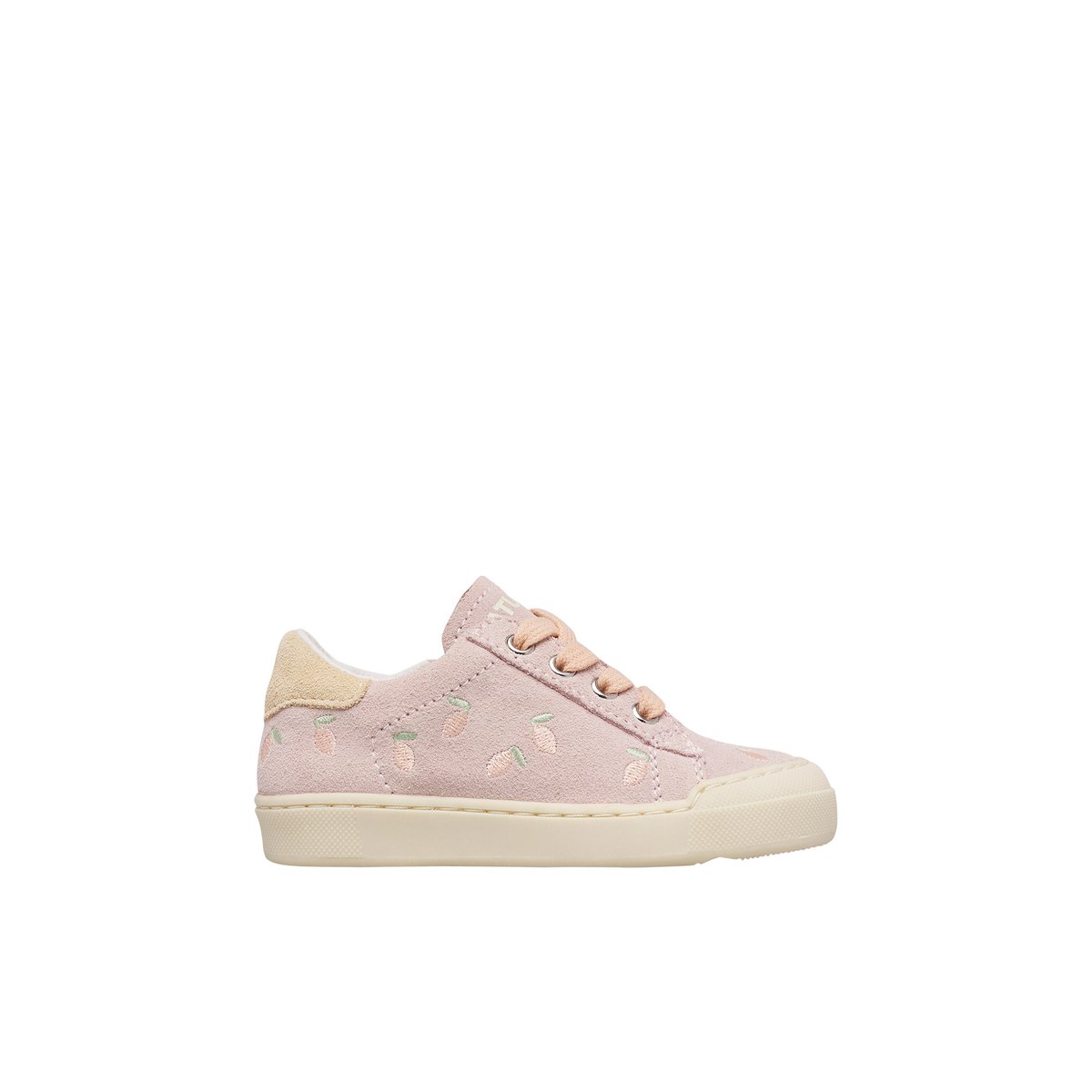 Sneakers en daim avec impression de citrons EINDHOVEN 2 EMBR.ZIP. rose-vanille, NATURINO