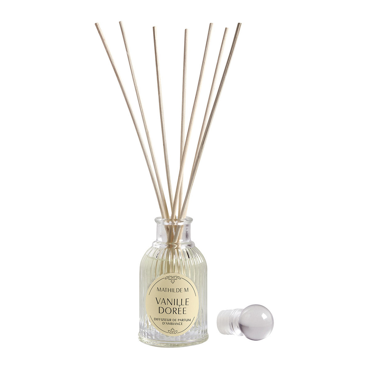 Diffuseur de parfum d'ambiance Vanille Dorée transparent, MATHILDE M