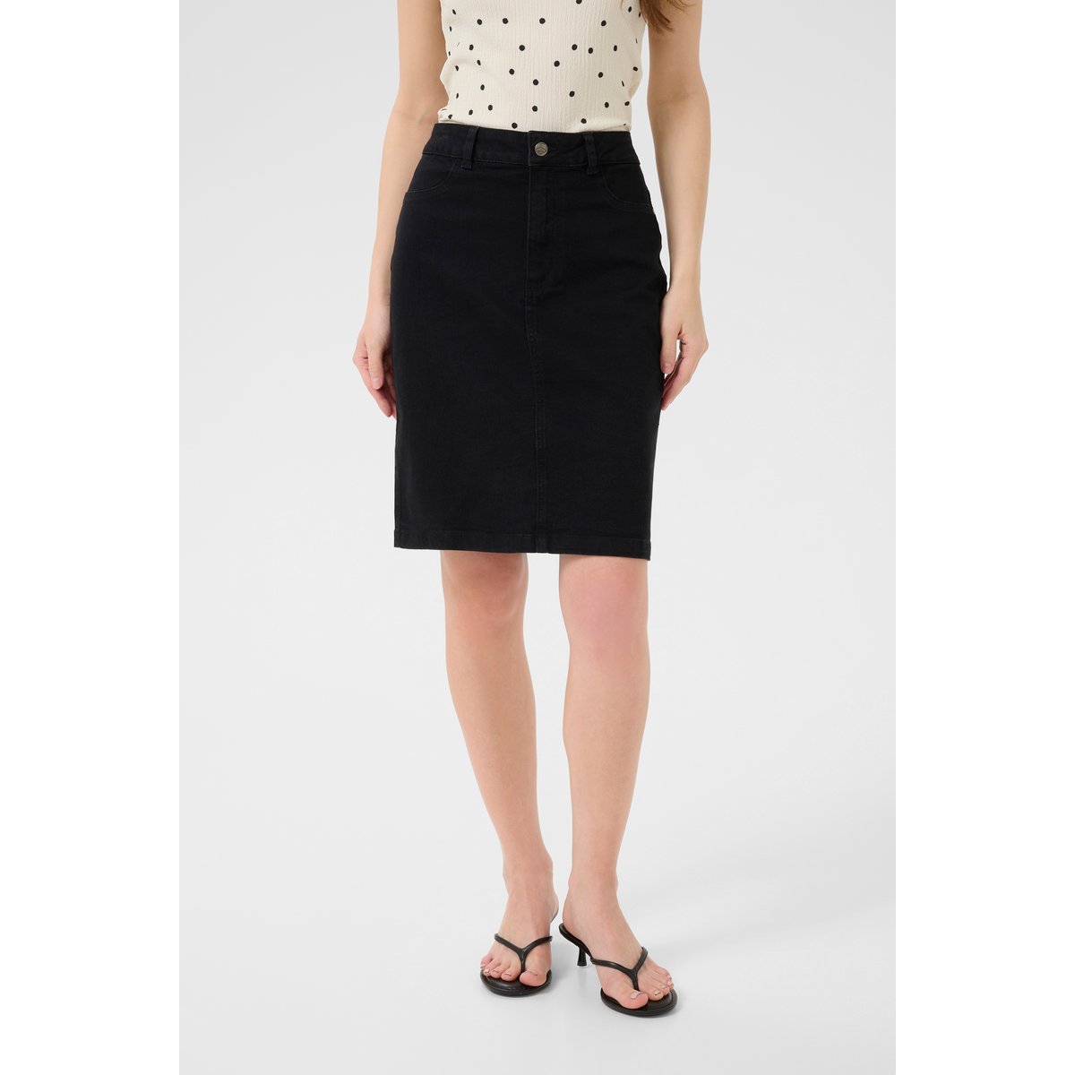 Jupe en jean noir, KAFFE