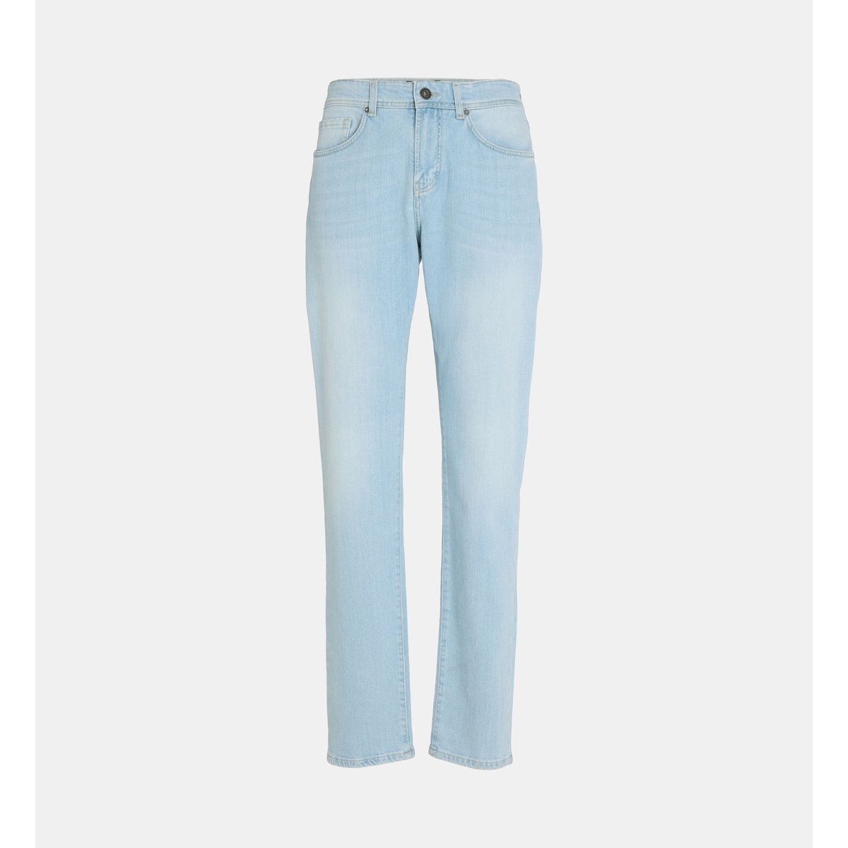 Jean rudenim droit en denim bleu jean délavé, GALERIES LAFAYETTE