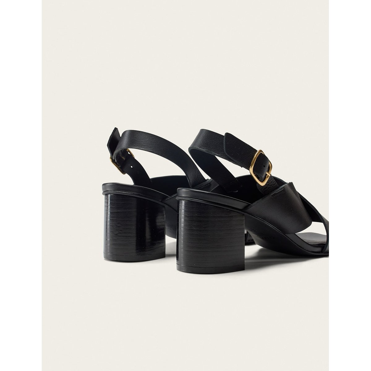 Sandales à talons DEA cuir noir, ODAJE
