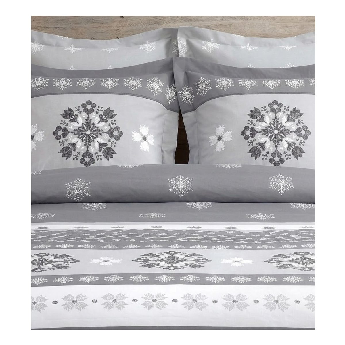 Parure de lit Collection Montagnarde gris, EDEN