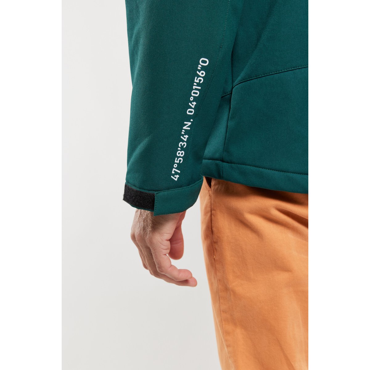 Veste softshell sérigraphiée vert-codes maritimes, ARMOR-LUX