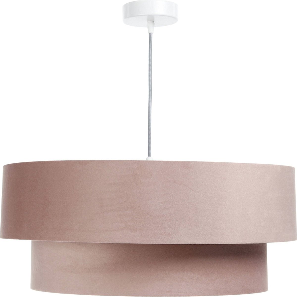 Suspension ronde en tissu pour chambre Jasmin bebe rose poudré avec beige crème, BPS KONCEPT