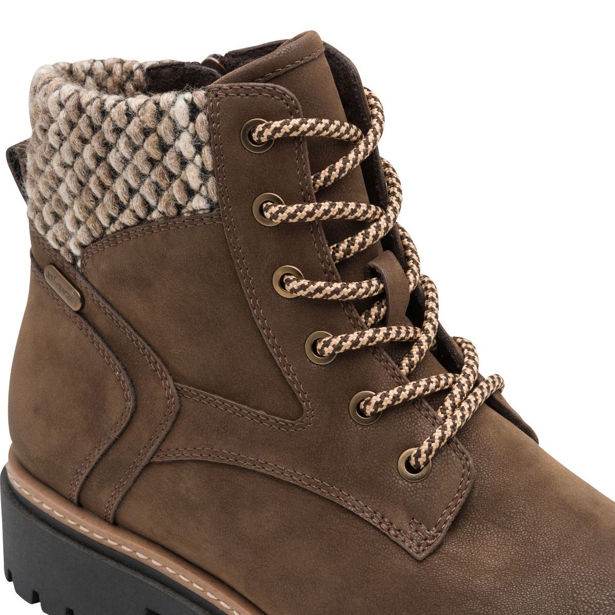 Bottine talon bloc marron camel moutarde, MARCO TOZZI