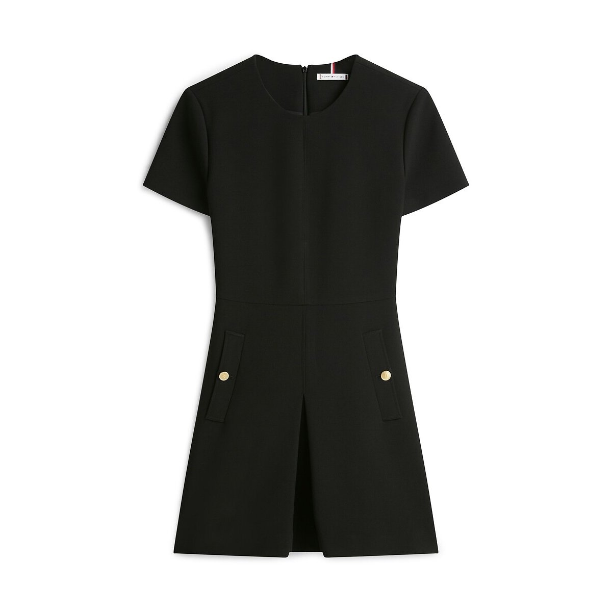 Robe droite, courte, manches courtes noir, TOMMY HILFIGER