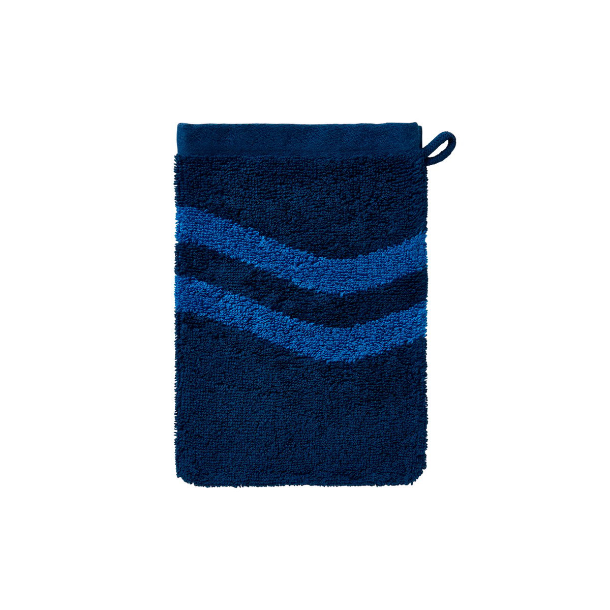 Gant de toilette coton ONDALYS marine, CARRE BLANC