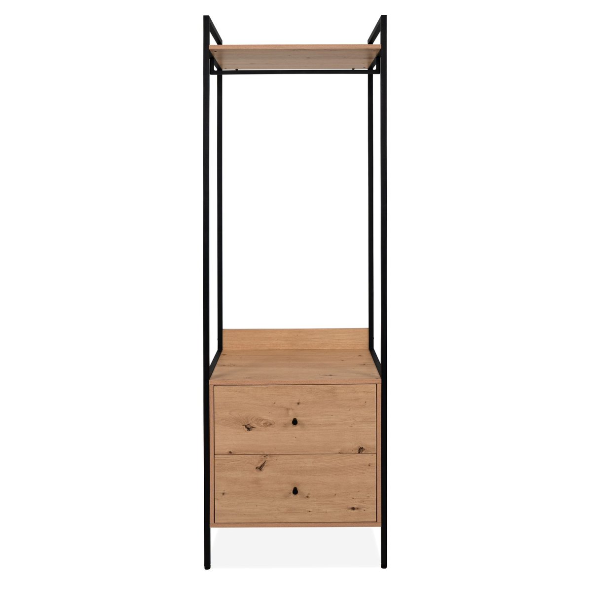 Dressing ouvert bois et métal bois clair, TERRE DE NUIT
