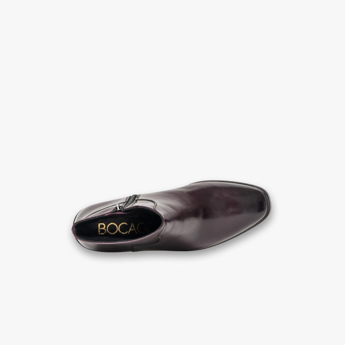 Boots À Talon en cuir MAGGIE violet pourpre, BOCAGE