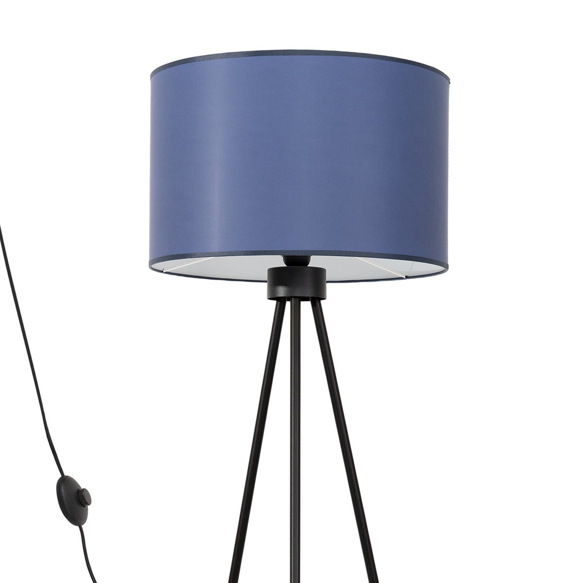 Lampadaire Tissu Bleu E27 1 Nevia bleu, EDEN