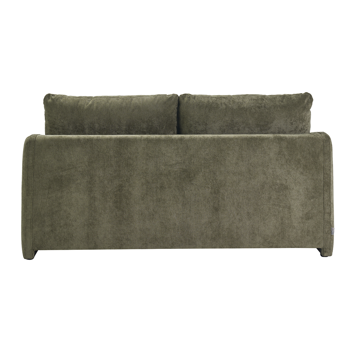 Canapé 2 places en tissu effet velours texturé beige PAULIN kaki, MILIBOO