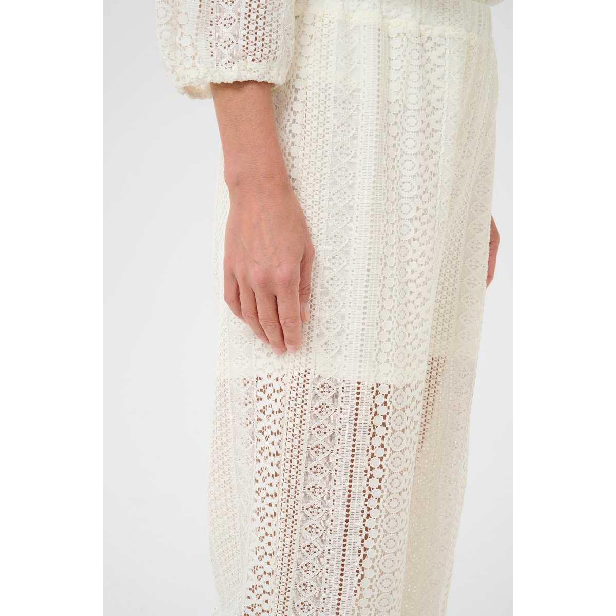 Pantalon casual blanc marshmallow, CREAM