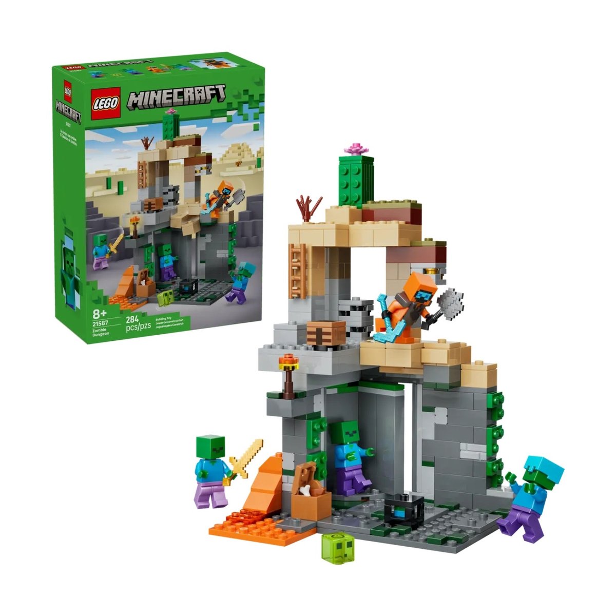 Minecraft Le Donjon de zombies multicolore, LEGO