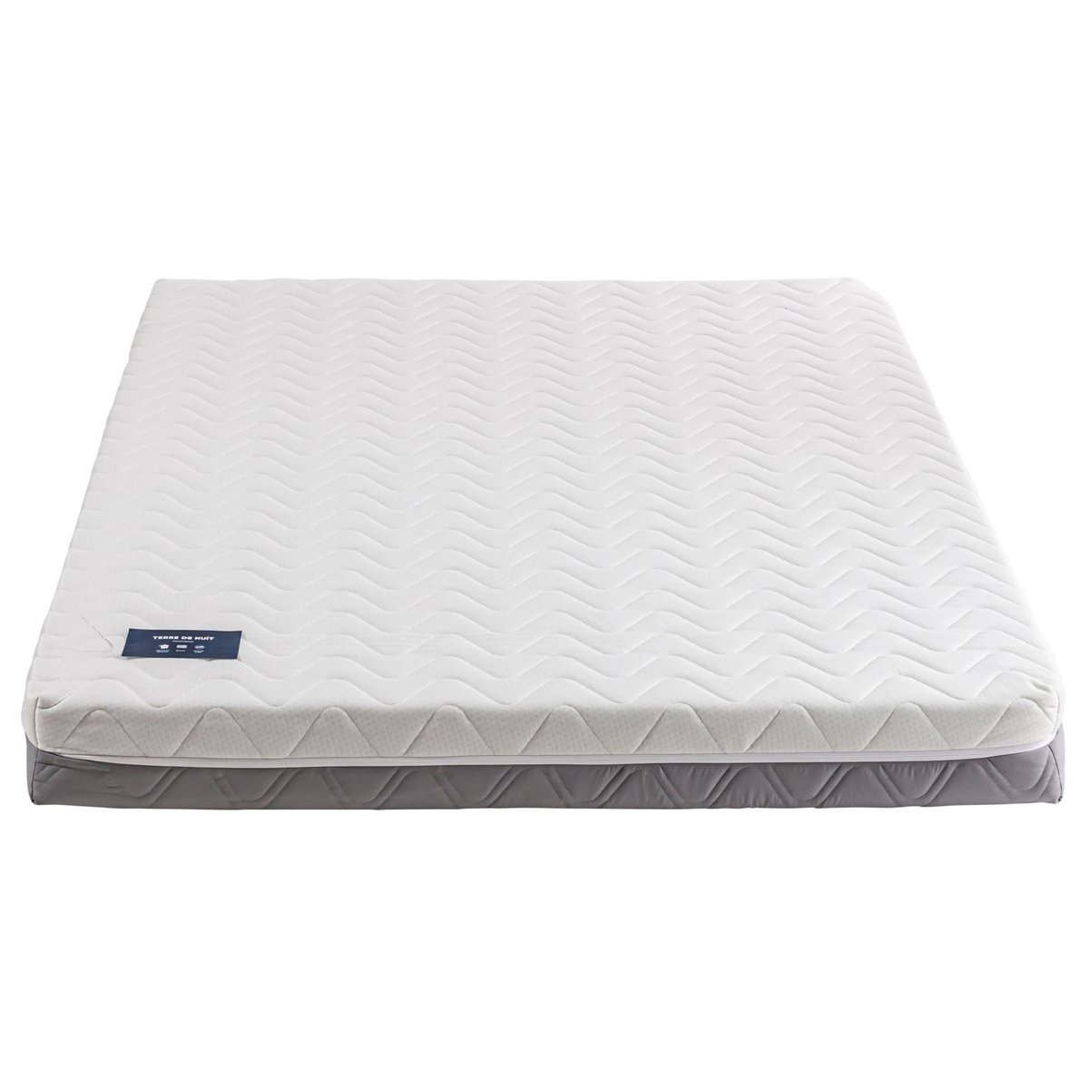 Matelas mousse recyclée 17 cm Conscience couleur unique, TERRE DE NUIT