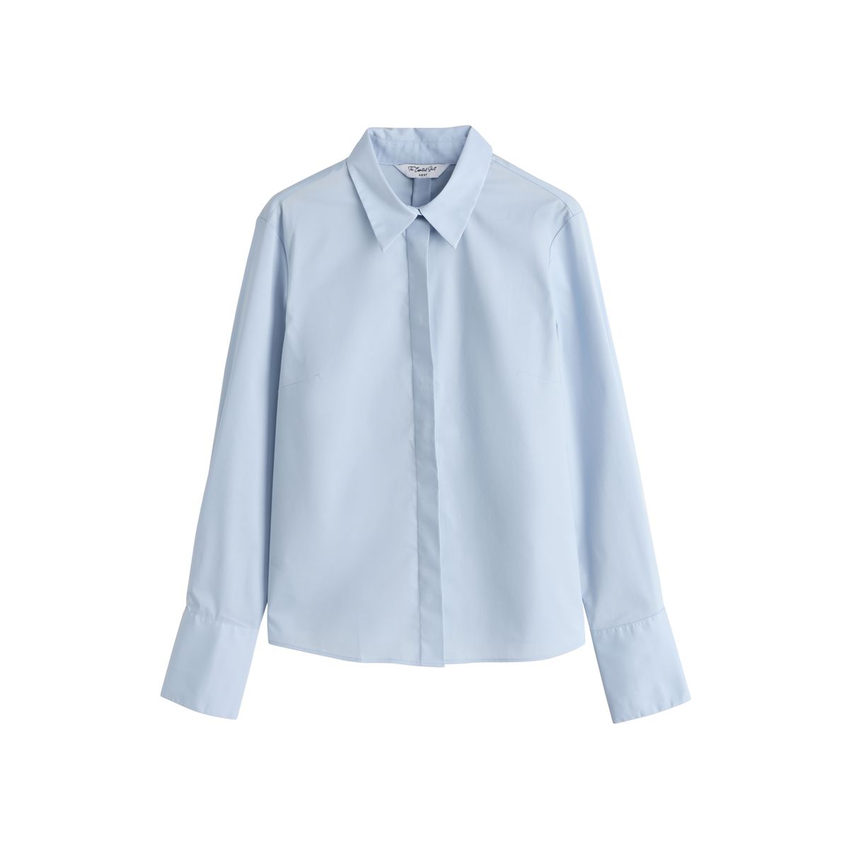 Chemise stretch à manches longues, lot de 2 bleu/blanc, NEXT