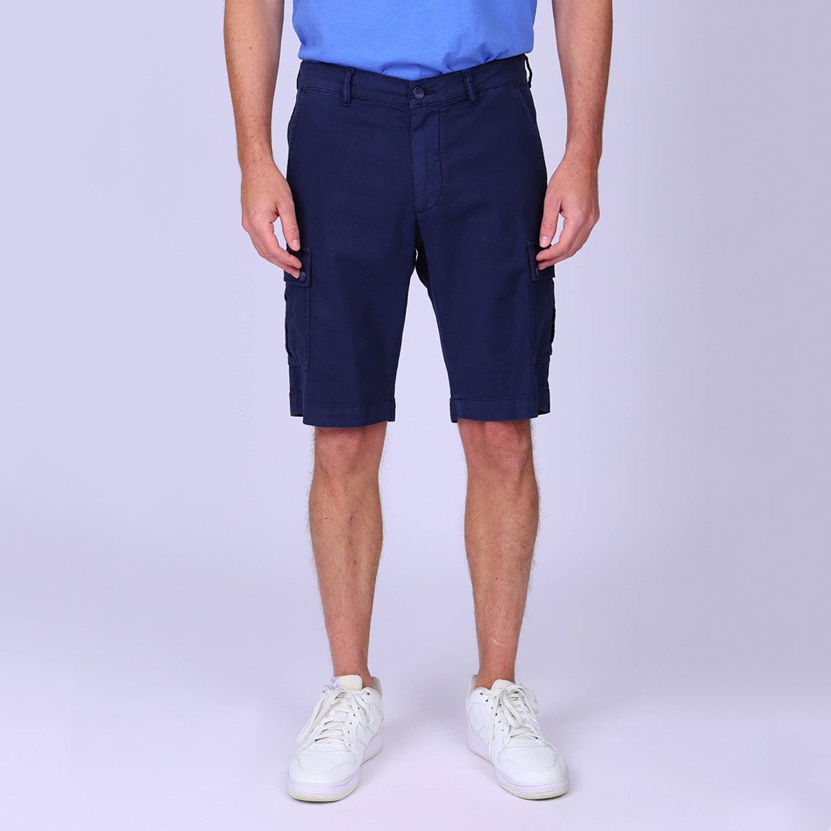 Bermuda cargo bleu indigo, MISE AU GREEN