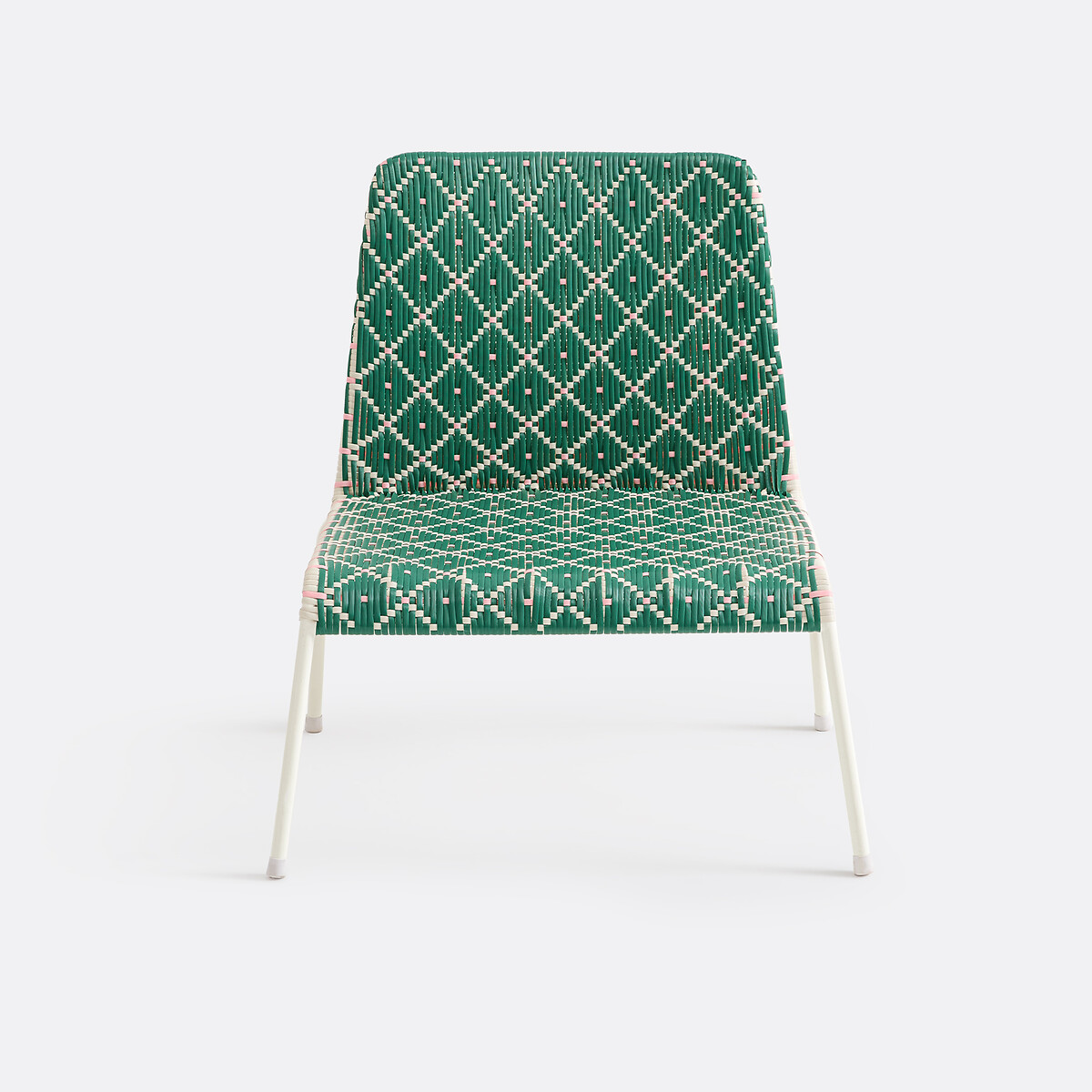 Velrose Low Garden Chair green/pink, LA REDOUTE INTERIEURS