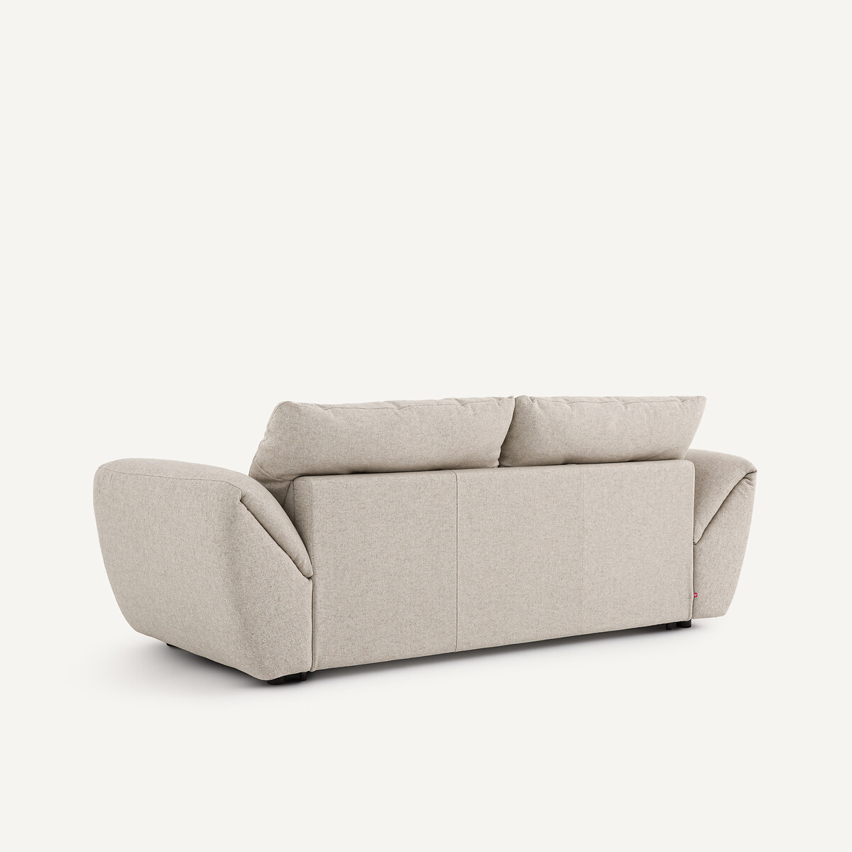 Canapé 3 places convertible en texturé viscose et lin, EDGAR naturel, AM.PM