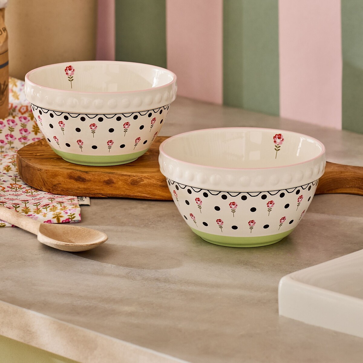 Painted Table Ceramic Prep Bowl multi-coloured, CATH KIDSTON
