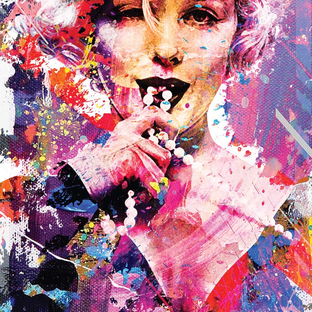 Tableau Affiche illustration graffiti marilyn tableau alu dibond, HEXOA