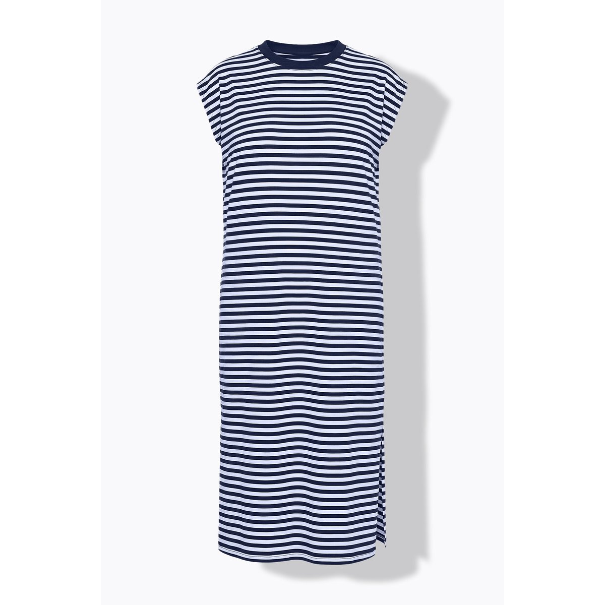 Robe en jersey, oversized, rayures, col rond bleu foncé, STUDIO UNTOLD
