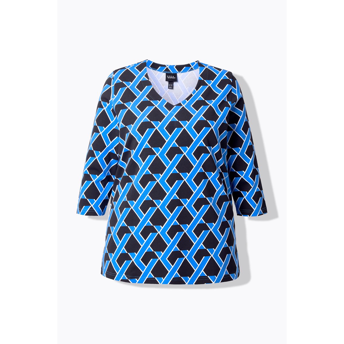 T-shirt Classic à imprimé graphique noir, ULLA POPKEN