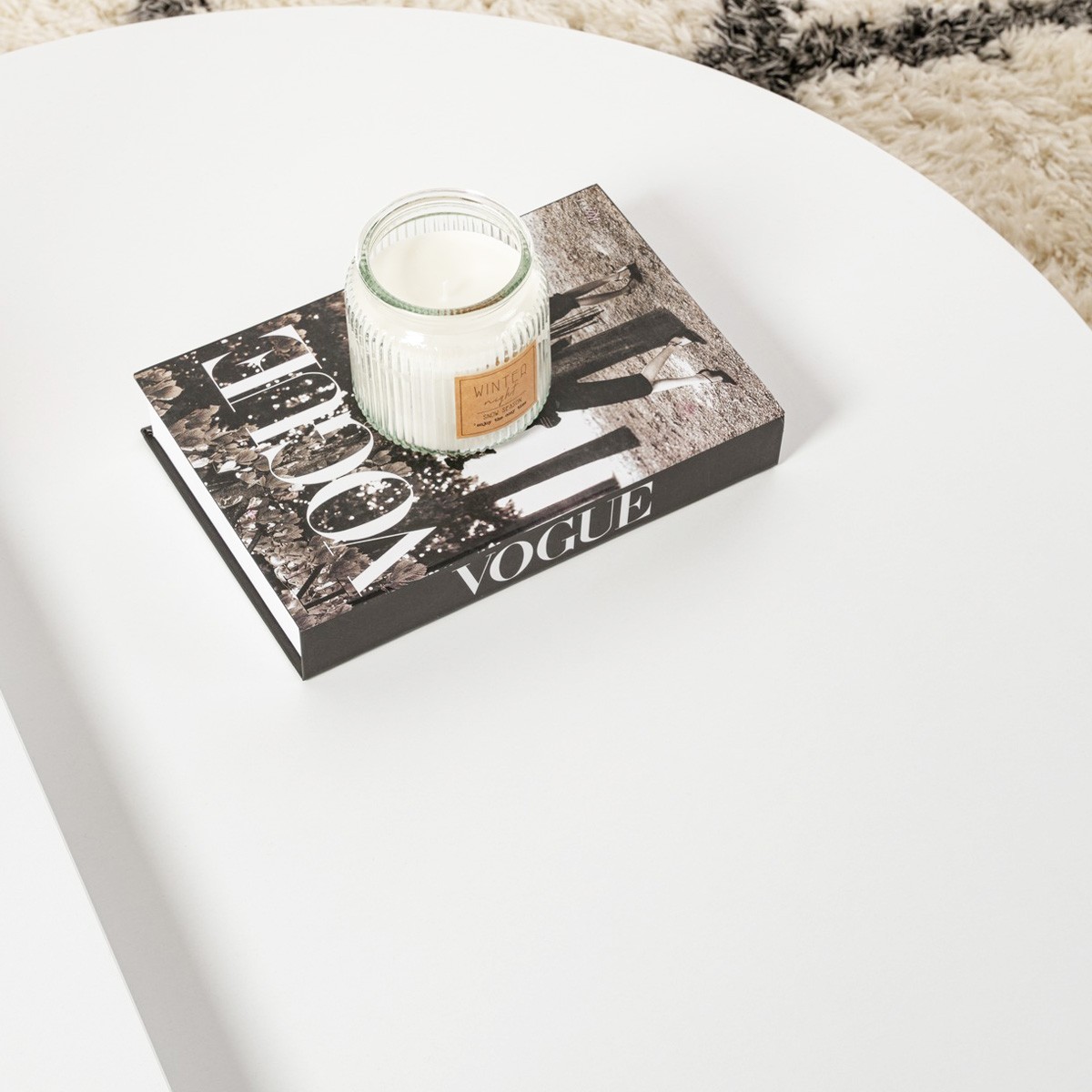 Table basse modulable ronde - SELMA blanc, HOMIFAB