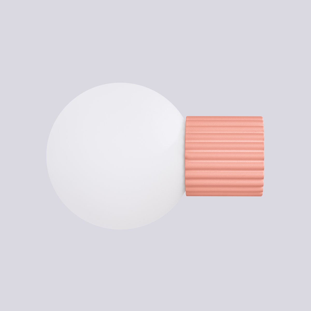 Applique Aluminium Pêche G9 1 Halo rose, EDEN