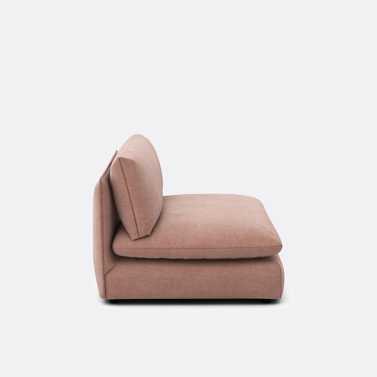 Módulo de asiento para sofá modular, en tejido estructurado, MALO praliné, LA REDOUTE INTERIEURS