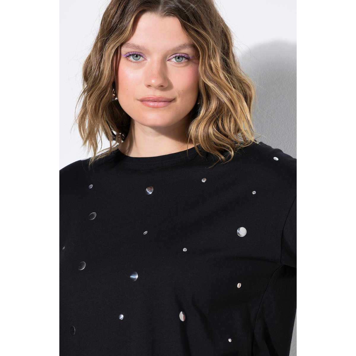 T-shirt oversize, motif miroirs noir, STUDIO UNTOLD