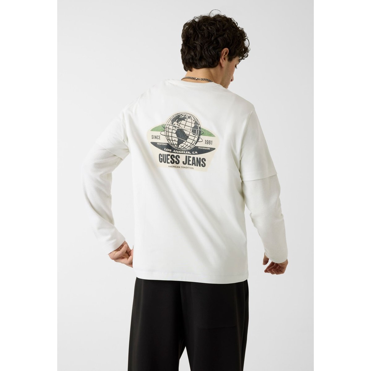 T-Shirt Avec Logo Imprimé blanc, GUESS