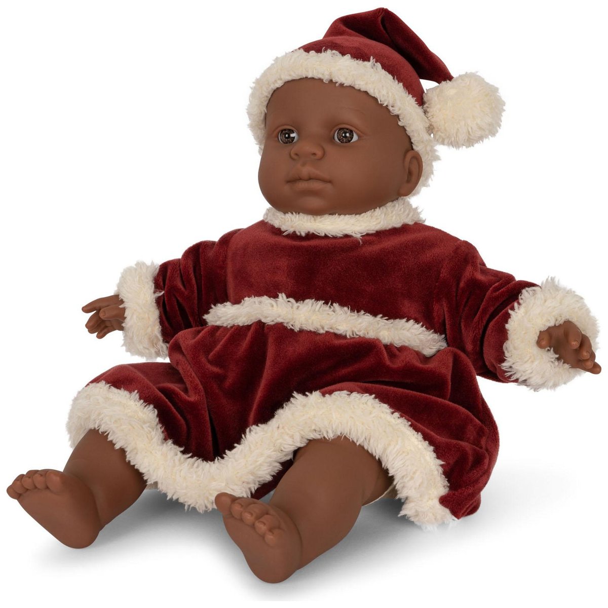 Robe de Noël pour poupée rouge, blanc, KONGES SLOJD